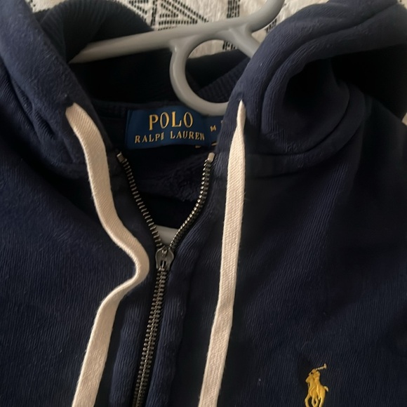 Navy Blue Polo hoodie, Size medium - Picture 4 of 5